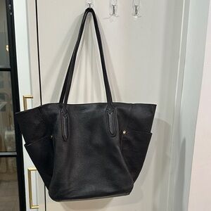 Aimee Kestenberg Black Pebbled Leather Tote Bag
